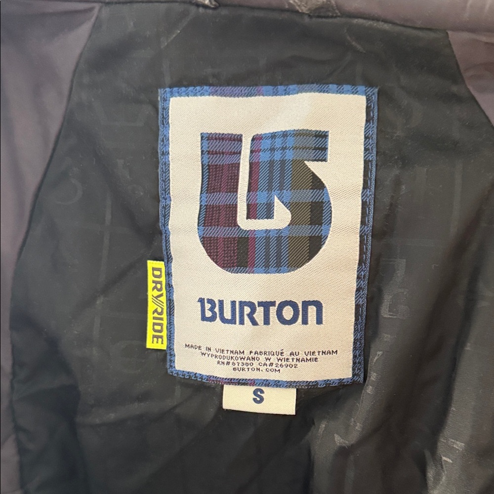 Burton Black Patterned Hooded Jacket - image 2